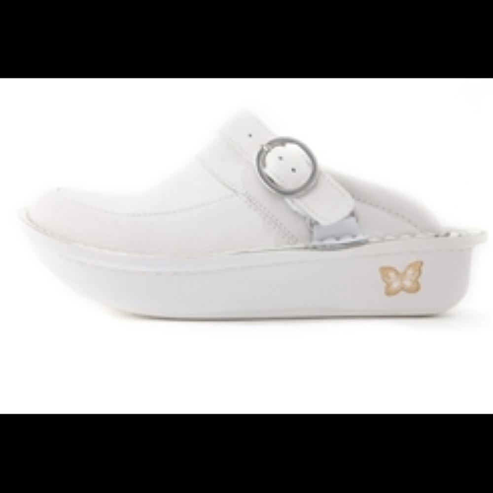 Alegria Seville White Napa Nursing Clog